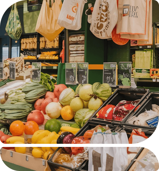 Продуктовый магазин с системой CORTA